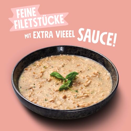 Pets Deli Getreidefreies Nassfutter Multipack Saucen Menü Huhn, Rind, Ente für Katzen 6 x 70g