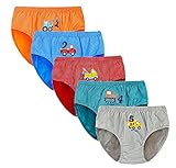 CHUNG Little boys Toddlers Cotton Briefs Underwear 5 Pack, T3Car, 4T (65)