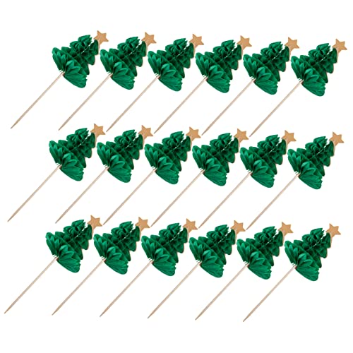 Cake Topper 50pcs Garniture De Cocktail Accessoires De Chariot De Bar Arbre De Noël Pics À Cocktail Noël Martini Pick Arbre De Noël Bâtonnets De Cocktail Décor De Jus Garniture De Boisson De Noël Déco