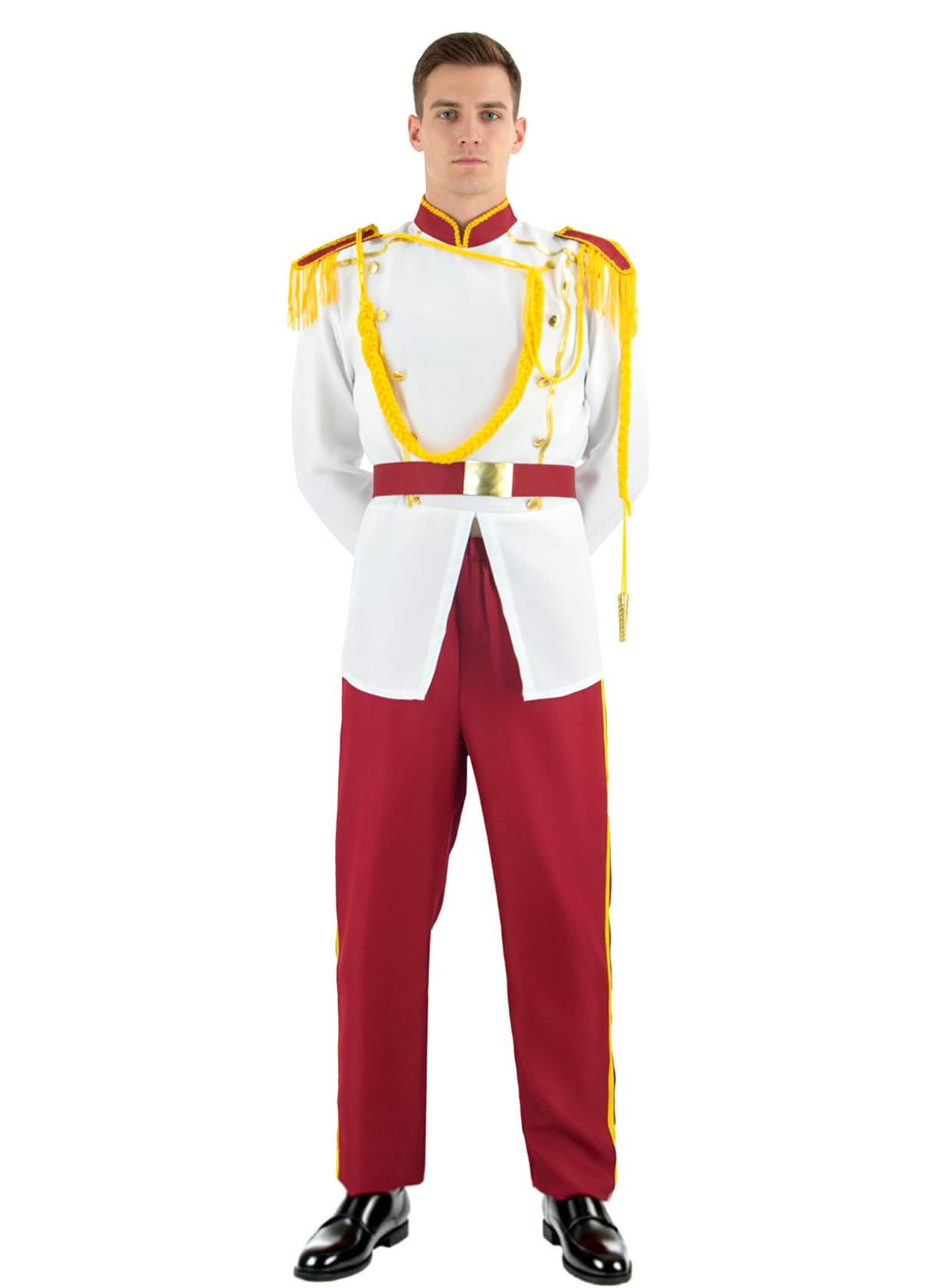 Poboola Prinz Charming Henry Kostüm Royal Storybook Prinz Kostüm für Herren Halloween Cosplay Set