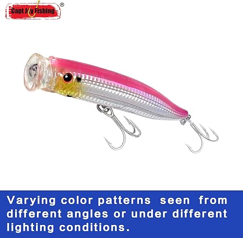 Miniatura 5 de Señuelos de agua salada señuelos de pesca flotante topwater señuelos de pesca de surf señuelo flotante, poppers, señuelos de pesca, señuelos de
