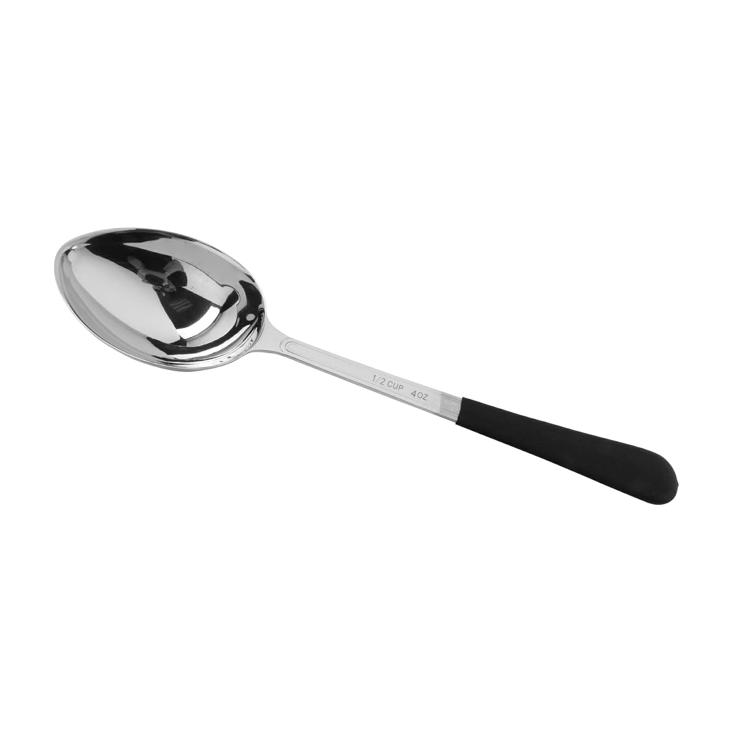 G.E.T. BSRIM-31 4 oz. (1/2 Cup) Portion Control Solid Serving Spoon, Stainless Steel, Dishwasher Safe Serving Utensils