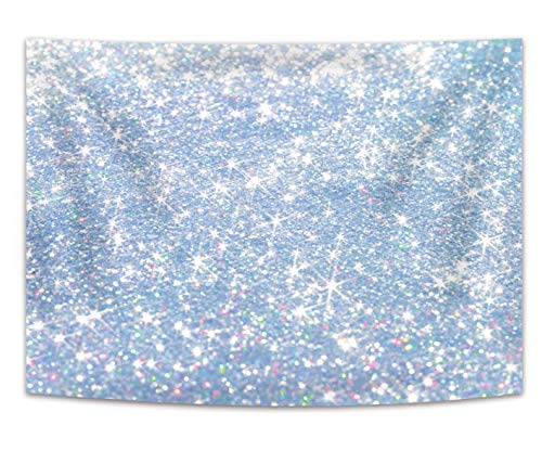 Ruini Polyester Dreamy Blue Sparkle Hintergrund Abstrakt Bunt Glitzer Squins Bokeh Twinkle Spots Sparkle Stars Hintergründe Baby Girl Geburtstag Party Decor Kuchen Tisch Banner (2,1 x 1,52 m) Cover