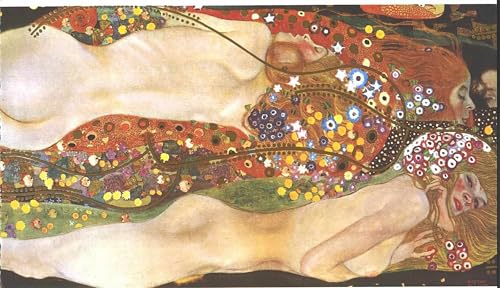 Pintura mural Wasserschlangen II Gustav Klimt en lienzo decorativo de calidad