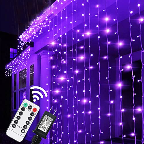 Twinklestar66x98ft300ledcurtainstringlightsfairystringlightswithremotecontroltimerforhalloweenpartybedroomhomedecorpurple Urban Country Home Decor Twinkle star 66x98ft 300 led curtain string lights fairy string lights with remote control timer for halloween party bedroom home decor purple urban country home decor