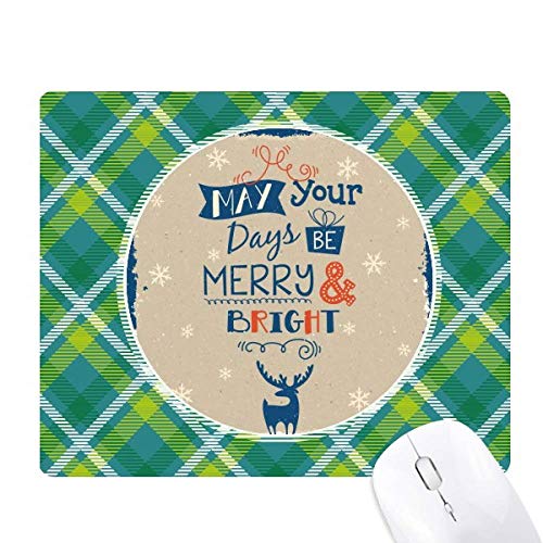 Tapis de souris cerf de neige de Noël le cadeau idéal en grille pixel verte
