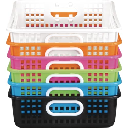 Image of Really Good Stuff Small Desktop Paper Storage Baskets, 14 inch x 10 inch x 3.25 inch