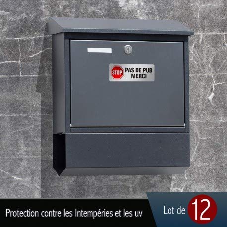 Sticker Stop Pub, Sticker Boîte Aux Lettres, Autocollant Stop Pub