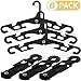 Produktbild NICEDACK Premium Reisebügel Tragbare Klapp Kleiderbügel Super Bearing Collapsible Hanger Faltbare Kleidertrockner für Reisen, drinnen und draußen 6 Pack (6 Pack Schwarz)