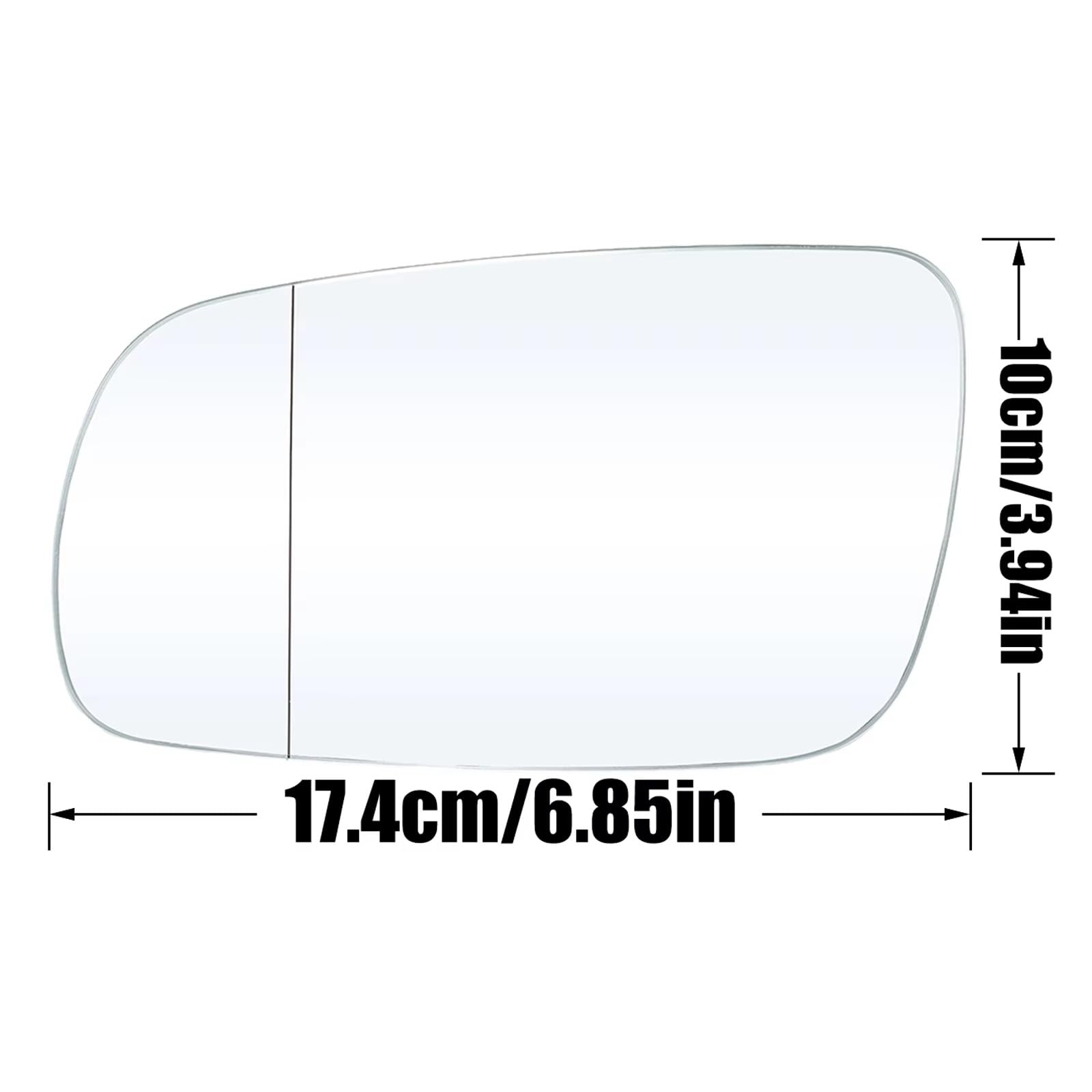 Vetro Specchietto Lato Per Per Jetta 1999–2005 Per Passat B5 1998–2005 Vetro Retrovisore | Lato esterno auto riscaldato per sostituzione vetro specchietto retrovisore OE:1J1857521 1J1857522(Left)