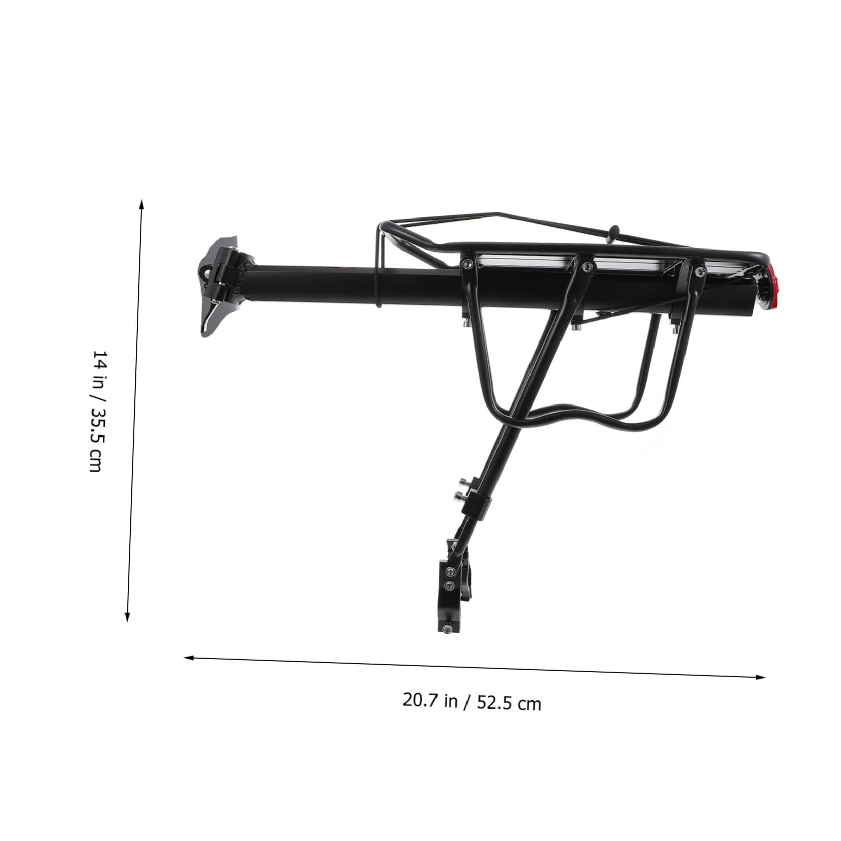 Portapacchi Bici Posteriore in Lega di Alluminio Nero | Smontabile e Compatto, per Bici e Pieghevoli, Trasporto Leggero per Oggetti e Uso in Ciclismo