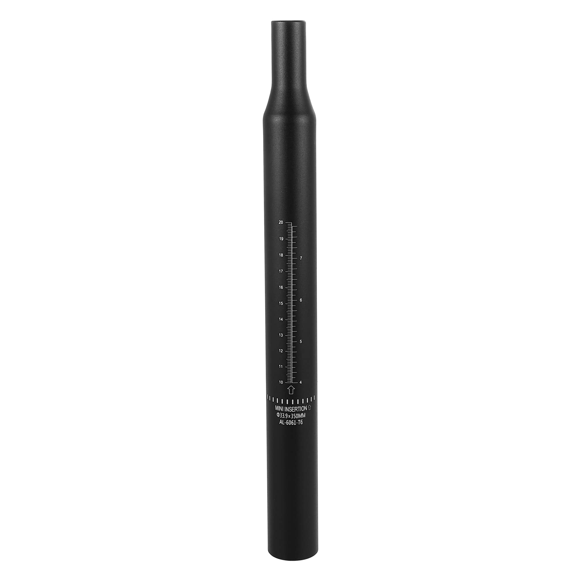 X AUTOHAUX 33.9x350mm Bicycle Seat Post Aluminum Alloy with Scale Mark Black