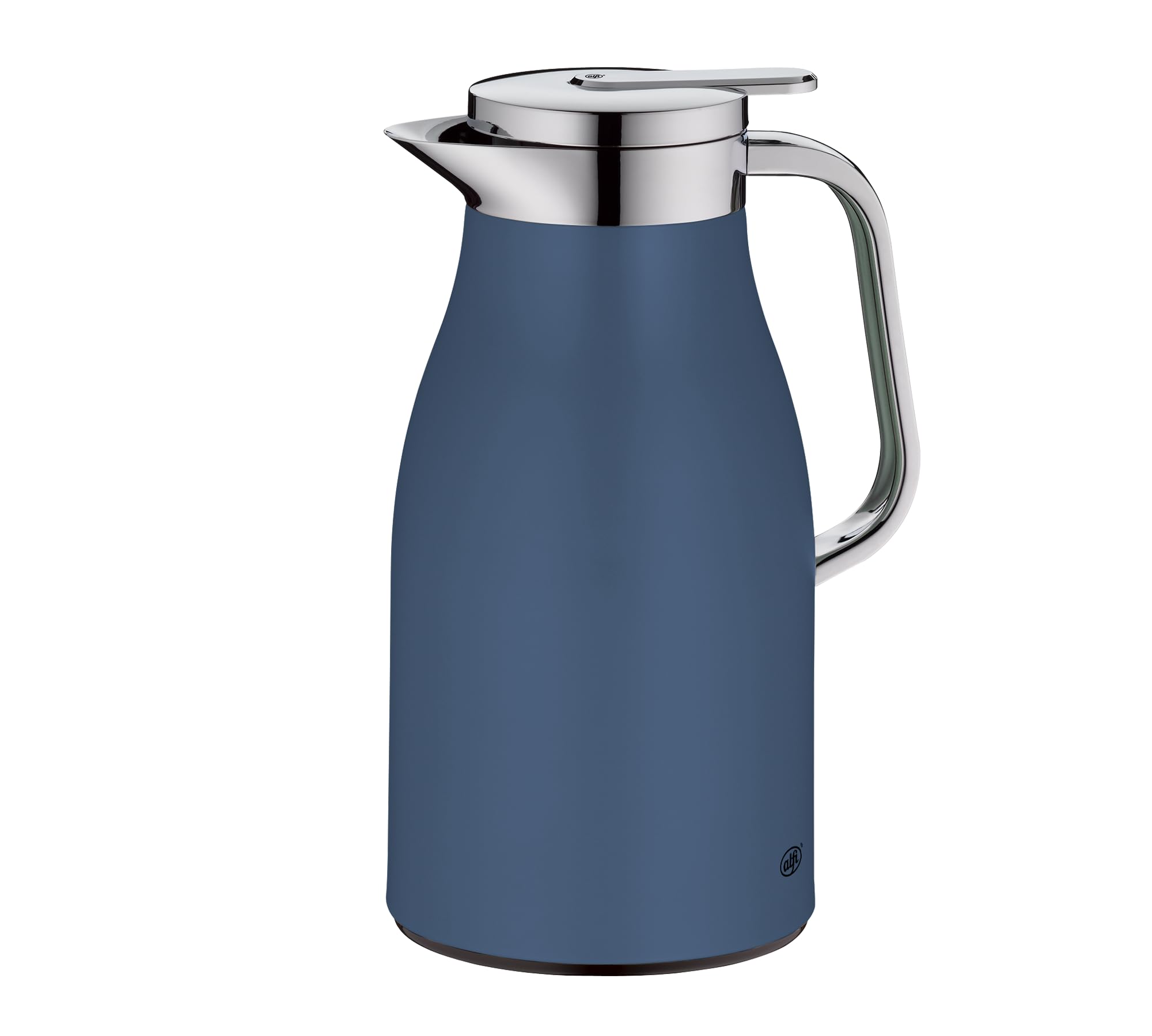 alfi SKYLINE Pichet isotherme en acier inoxydable avec insert en verre trempé hygiénique, bouchon à vis avec bouton poussoir confortable, poignée ergonomique, idéale comme cafetière, théière, sans BPA