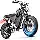 Bodywel E Bike Mountainbike Herren Damen, M16Pro 16×4.0 Zoll E Fatbike, 48V 15Ah Herausnehmbarer Akku Elektrofahrrad, 250W Bürstenloser Motor, Reichweite 80km (PAS), Electric Bikes & Fahrrad Elektro