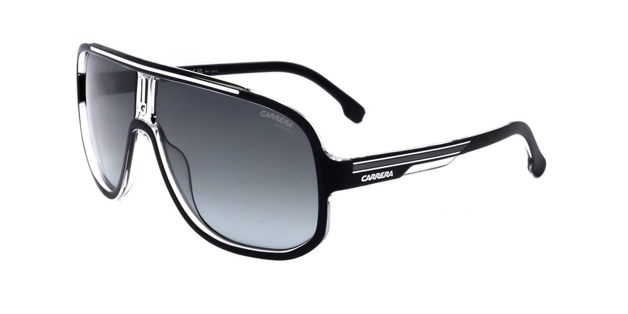 Carrera Unisex Sunglasses, 80s/9o black white, 63