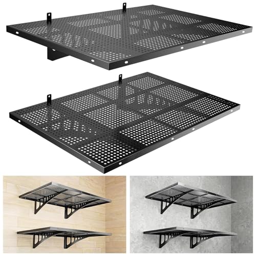 YeeJinHong 2-Pack 2x3ft Heavy Duty Garage Wall Shelving Garage Storage Rack Bike Wall Shelving Rack