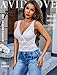 Avidlove Mesh Top Women Lace Camisole Tops for Women Sexy Y2K V Neck Going Out Tank(White,X-Large)