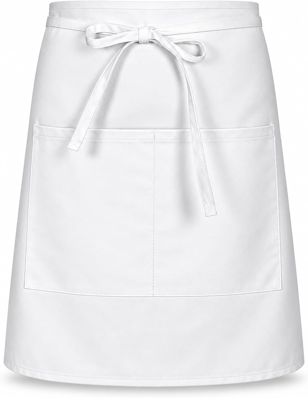 SUNRISE Kitchen Supply White Half Bistro Apron, 19" L By 27" W