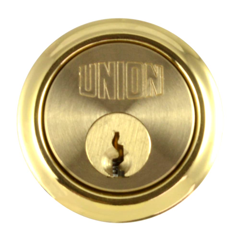 Union Polished Lacquered Brass 1X1 Rim Cylinder