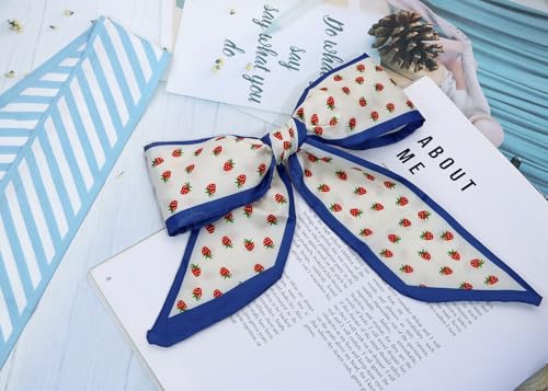 PENTA ANGEL Women Head Scarf 4Pcs Fashion Boho Satin Neck Scarves Headbands for Hair Purse Bag Handbag Decorations3