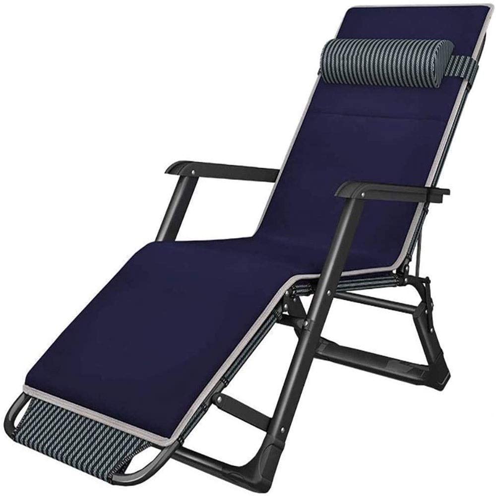 Chaises longues de jardin pliantes avec structure renforcée pour patio et terrasse