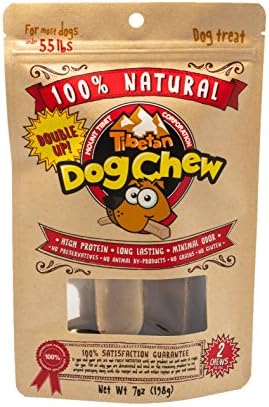 Tibetan Dog ChewYak Cheese Sticks (2 Large Chews) - Handmade Treats for Large Dogs, Long-Lasting, Easy to Digest, Grain-Free, Gluten-Free, Supports Dental Health, for Aggressive Chewers