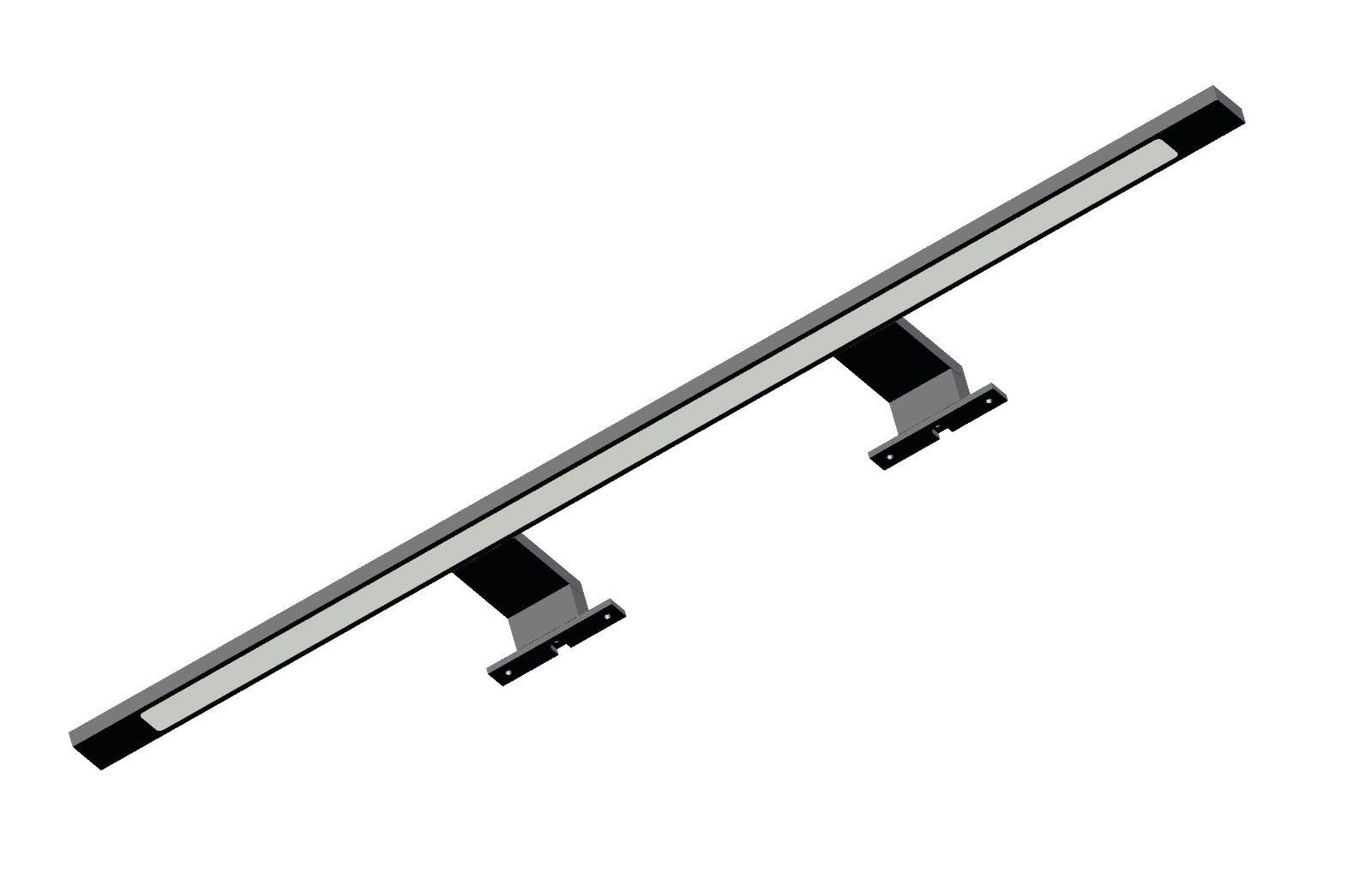 kalb Material für Möbel LED Badleuchte schwarz 740mm Spiegellampe Spiegelleuchte Aufbauleuchte, Lichtfarbe:neutralweiß