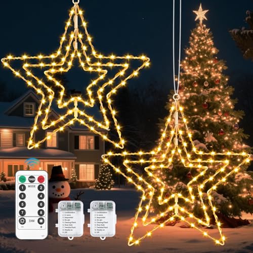PATEMZON Weihnachtsstern Beleuchtet 85 Led, Weihnachtsbeleuchtung...