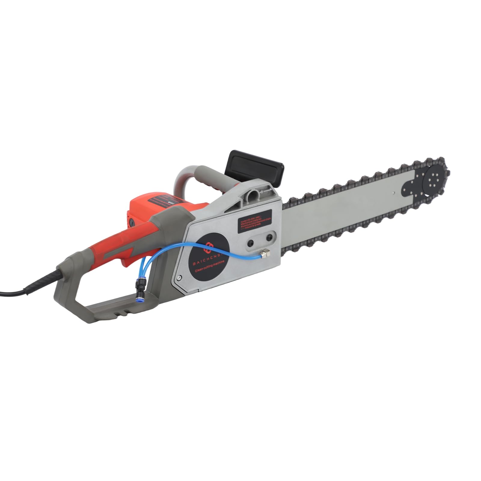6500 W, cortador de hormigón, sierra eléctrica, motosierra eléctrica para hormigón, sierra de pared eléctrica con refrigeración por agua y extracción de polvo, profundidad de corte de 48 cm, cadena de