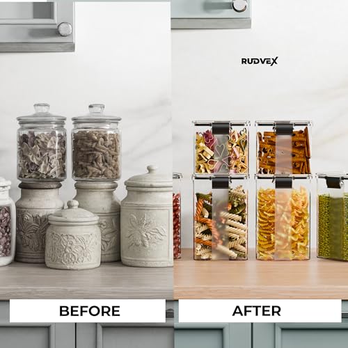 Image of Plastic Airtight Kitchen Storage Container Set | Kitchen Storage Box & Organizers for Kitchen | BPA Free Air Tight Containers Set | Jars & Conatiner set (700ML Set of 4, Transparent)