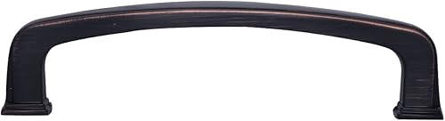 Miniatura 4 de Tienda Basics Manija tradicional para gabinete de arco, 4.38 pulgadas de longitud (centro de agujero de 3.75 pulgadas), bronce aceitado, paquete de