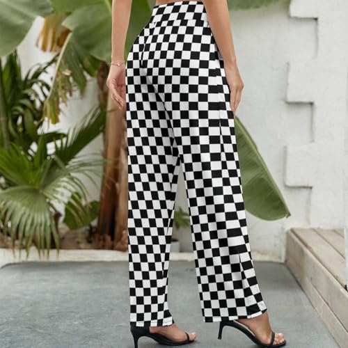 High Waisted Flowy Womens Loose Wide Leg Pants Casual Drawstring Palazzo Pant2