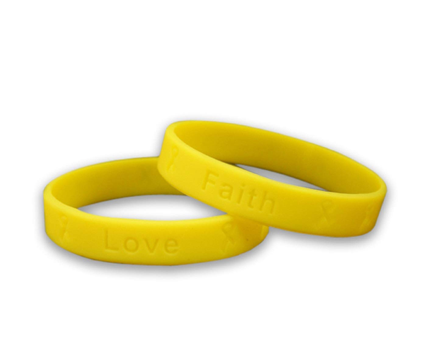 25 Pack Yellow SPINA BIFIDA Awareness Bracelets – Yellow Ribbon SPINA BIFIDA Awareness Silicone Bracelets for Adults