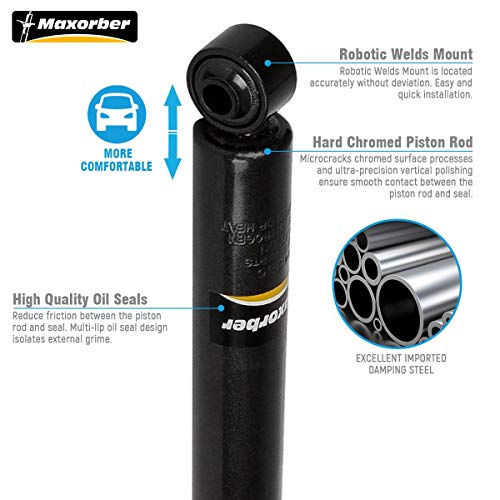 Maxorber Full Set Shocks Struts Absorber Compatible With Chevy Silverado,Gmc Sierra 1500 Hd 01-07 Replacement For Silverado Sierra 2500 Hd 99-10 Shock Set 344383 344385 #TOP1