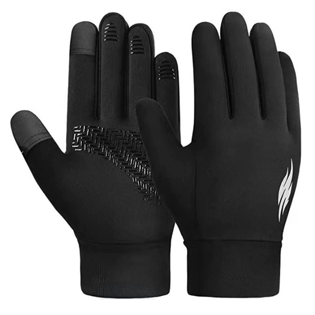 Guanti Termici per Bambini Invernali, Guanti da Corsa Leggeri Guanti da Ciclismo Antiscivolo Guanti Touch Screen