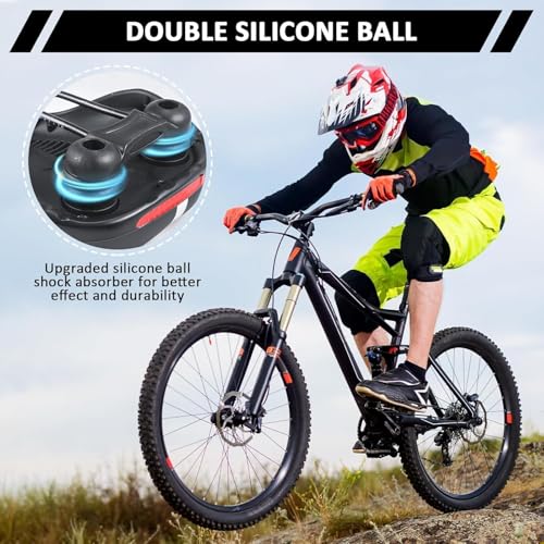 Bike Seat for Men & Women, Comfortable Gel & Foam Bicycle Saddle with Ergonomic 5-Zone Support, Shock Absorbing, Waterproof Wide Design, Fits Road, Mountain & Exercise Bikes (9.84\'\'x8.07\'\') - Thumbnail 5
