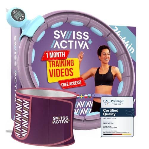 Swiss Activa+ Leiser Hula-Hoop-Reifen mit Taillentrainer