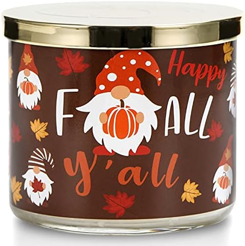 Autumn Pumpkin Spice Large 3 Wicks Home Decor Candle, 14 oz