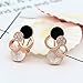 Kemstone Rose Gold Crystal Accented Sea Shell Stud Earrings Women Birthday Gift Jewelry