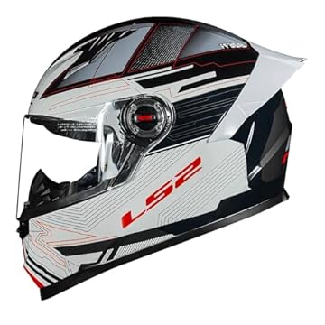 Capacete Ls2 FF358 Classic S Digital Preto com Branco 56/S
