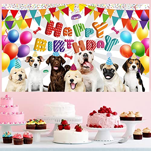 Cenário de aniversário de cachorro | Cão de estimação sinal de fundo feliz aniversário - Suprimentos