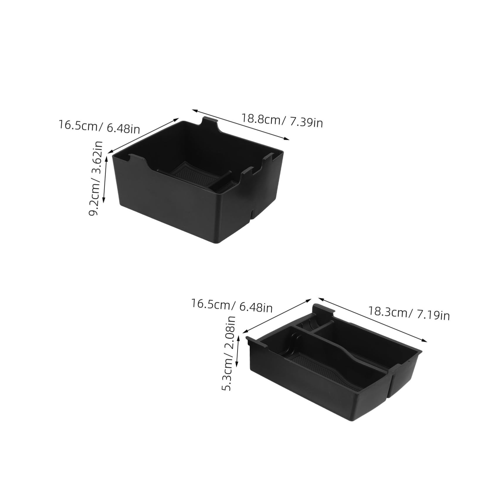 Organizer Box per Bracciolo Auto Compatibile con 22+ Modelli Doppio Livello in Abs Resistente Vassoio Portaoggetti Consolle Centrale per Viaggi e Commuting Contenitore