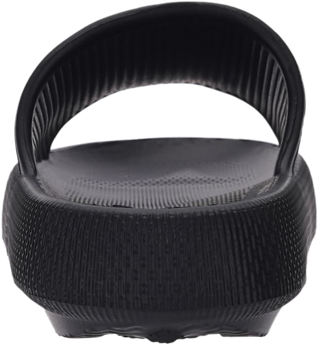Joomra Thick Sole Pillow Slippers for Women Mens Slides W7.5-8.5/M6-7 Black — view 4