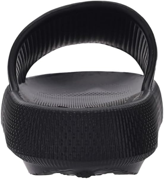Joomra Thick Sole Slides for Women Men Pillow Slippers W9-10/M7.5-8.5 Black - 4