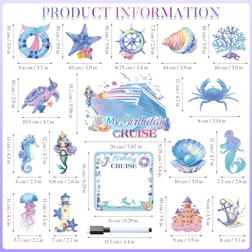 Set 18 imanes decorativos temáticos marinos para puertas miniatura 4