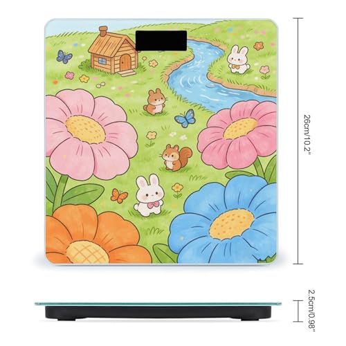 Báscula digital de baño con vidrio templado y pantalla LCD miniatura 2