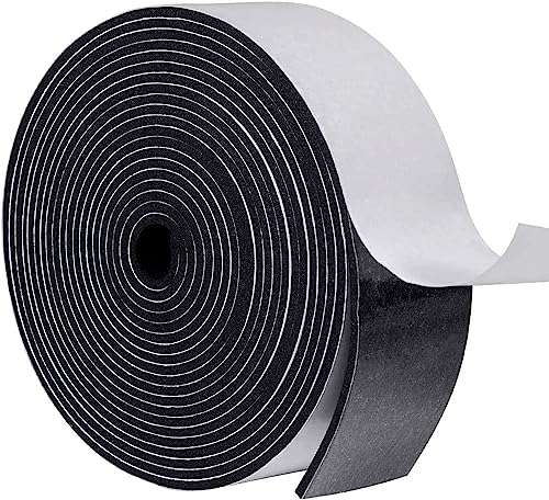 Image of Single Side 3MM Thick High Density Self Adhesive Foam Seal Tape, Weather Stripping Doors and Window Insulation Soundproofing -48mm Width,10 Meter Length