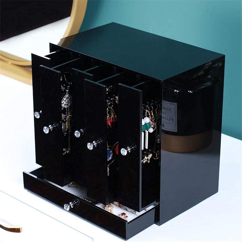 SDdPulse Women Jewelry Box Large Jewelry Box Organiser with Drawer Flannel Jewellery Box Storage Travel Case for Jewelry Organizing,