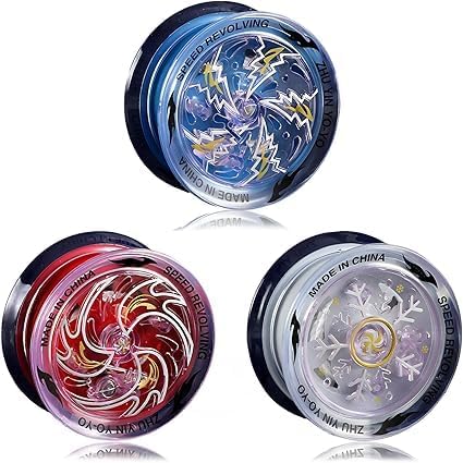 3 Pcs Light Up Yo Yo Balls, Smooth Responsive Yoyo Toys, Colorful Light Up Easy Return YoYo for Kids & Beginners, Perfect for Party Favors and Fun Trick Play for Boys and Girls