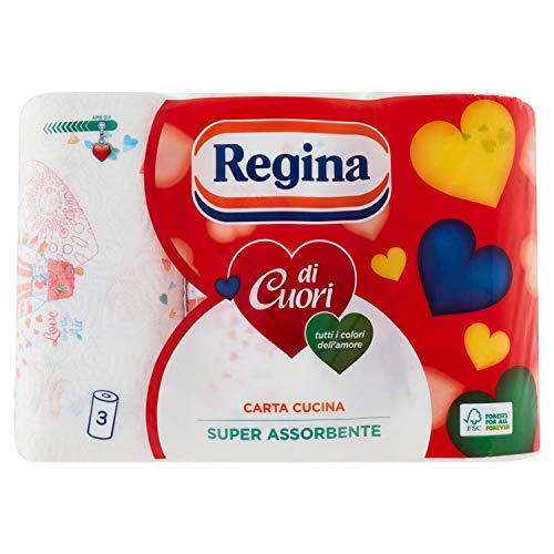 Regina KĂĽchenpapier, 3-lagig, sehr saugstark, 3 Rollen